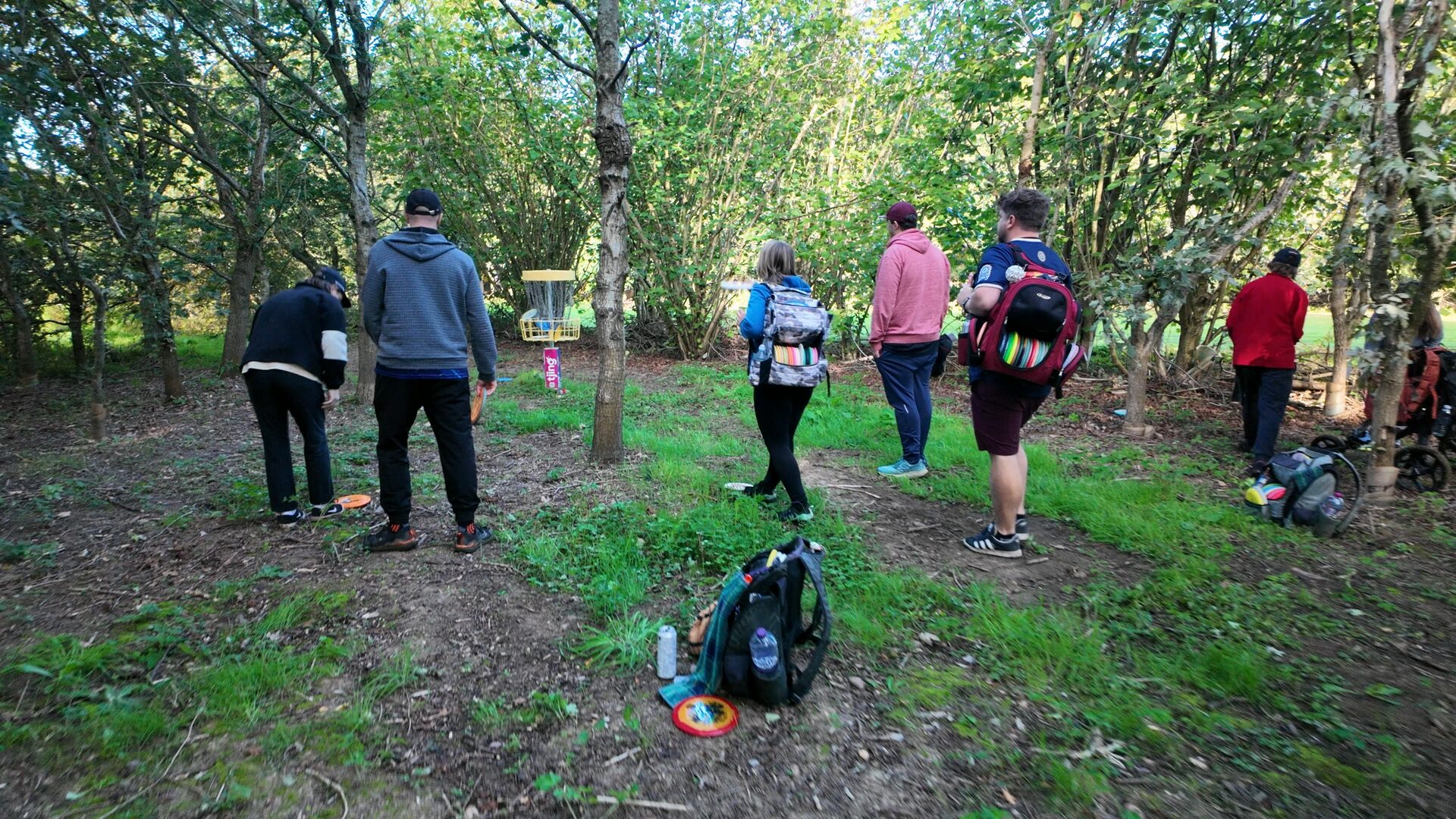 Players at The National Disc Golf Course